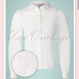 Very cherry 🍒 40s Jane Brodery blouse